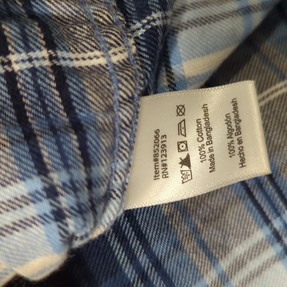 Women's Blue Stripped Flannel - Picture 4 of 4